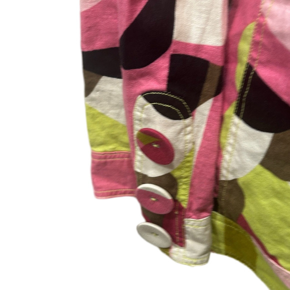 Focus 2000 Linen Colorblock Blazer Plus Size 24W - Picture 8 of 9